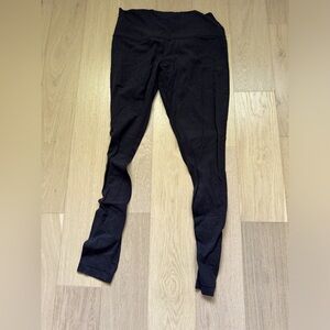 Lululemon black with white pattern leggings-size 10 women